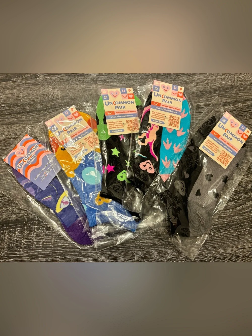 🧦 5-Pair UnCommon Pair Fun Novelty Socks Bundle NWT